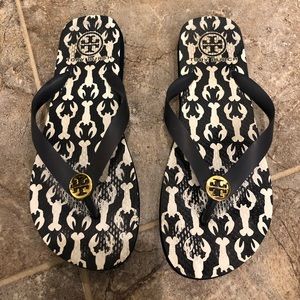 Tory Birch Lobster Print Flip Flops